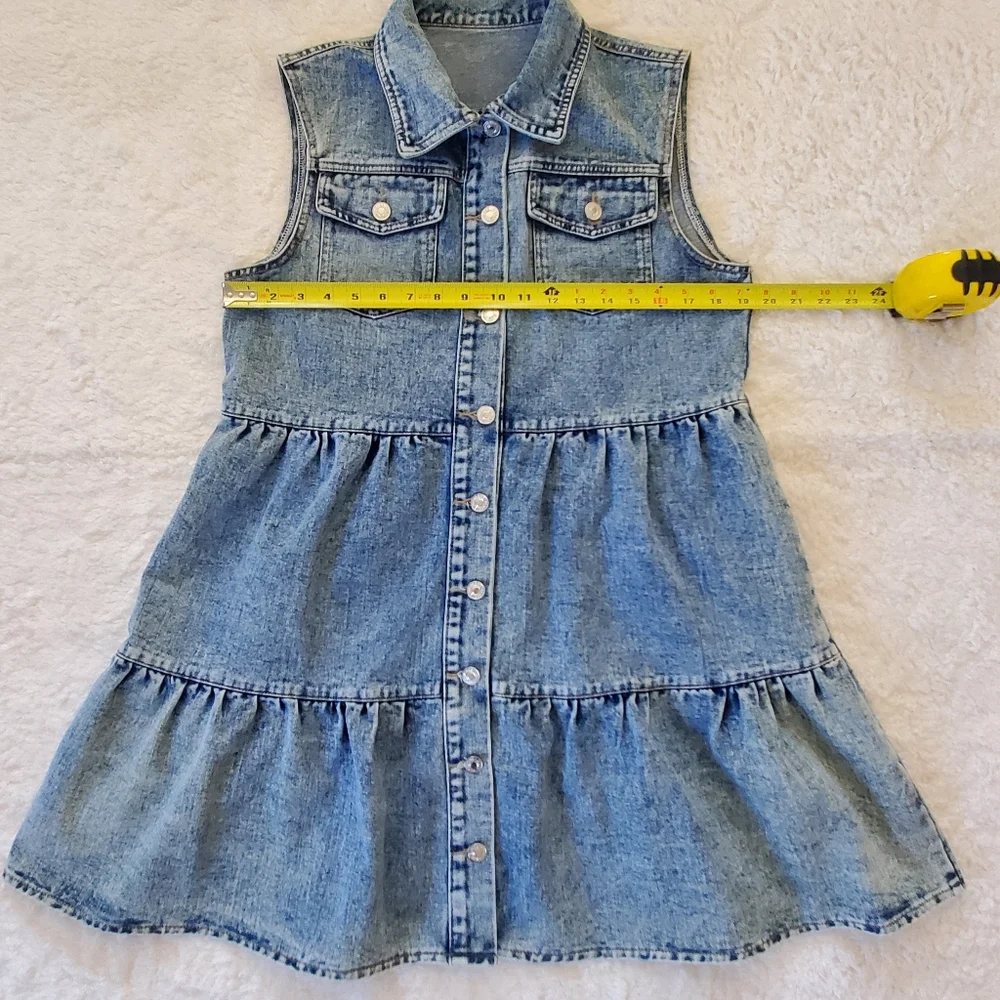 Blue Jean Dress. Size Large. - Picture 11 of 11